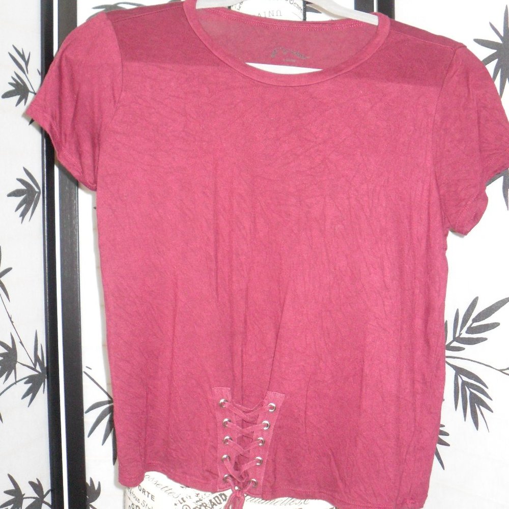 Burgundy tee